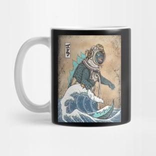 The Great Godzilla diver off Kanagawa Mug